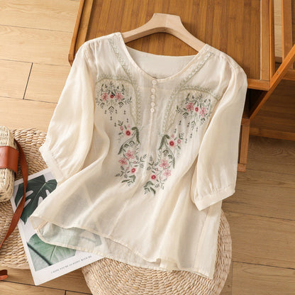 Tamsina(TM) | Date-Night Vintage Floral Style Blouse