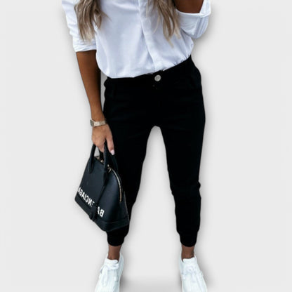 Palma | Airy Work Stretch Silhouette Pants