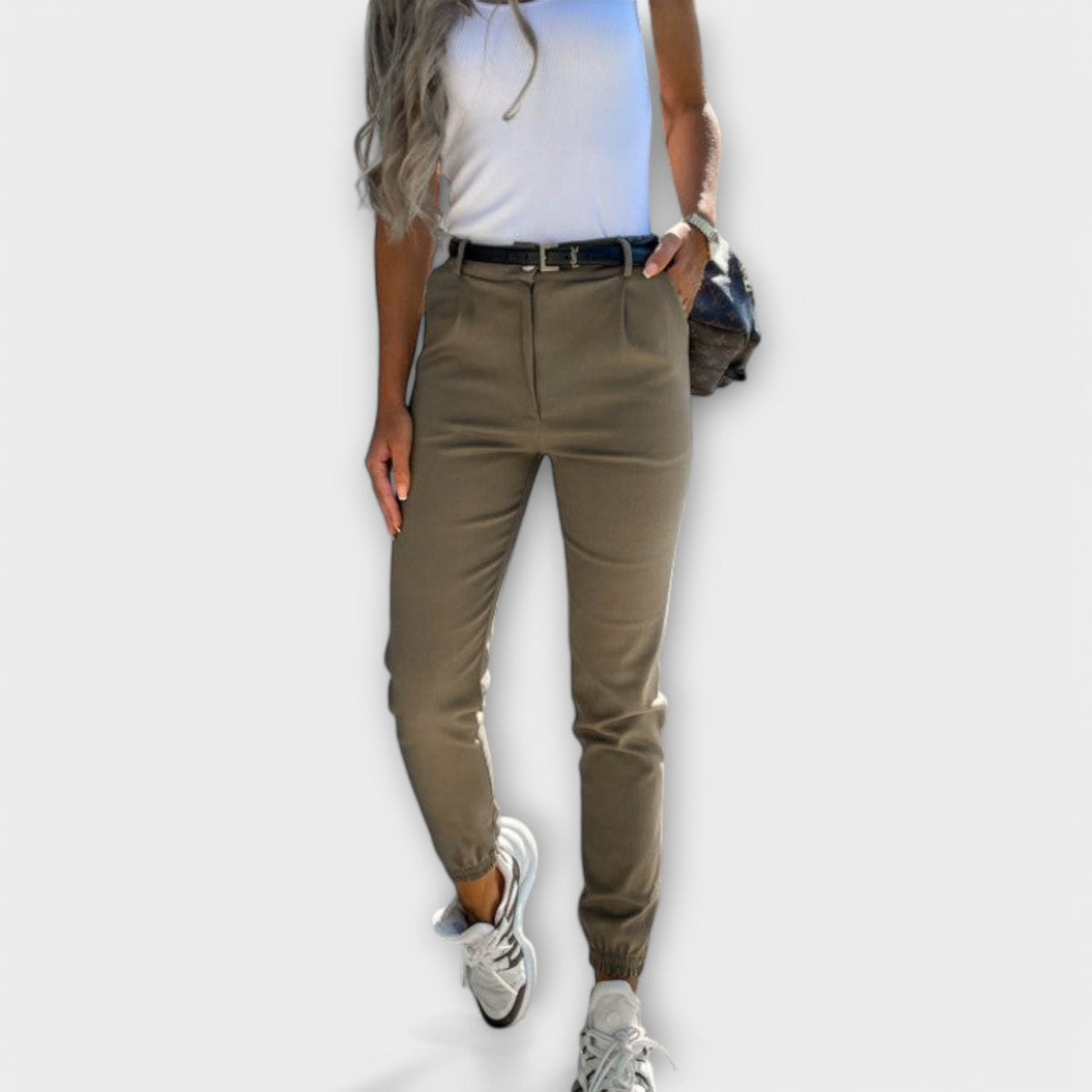 Palma | Airy Work Stretch Silhouette Pants