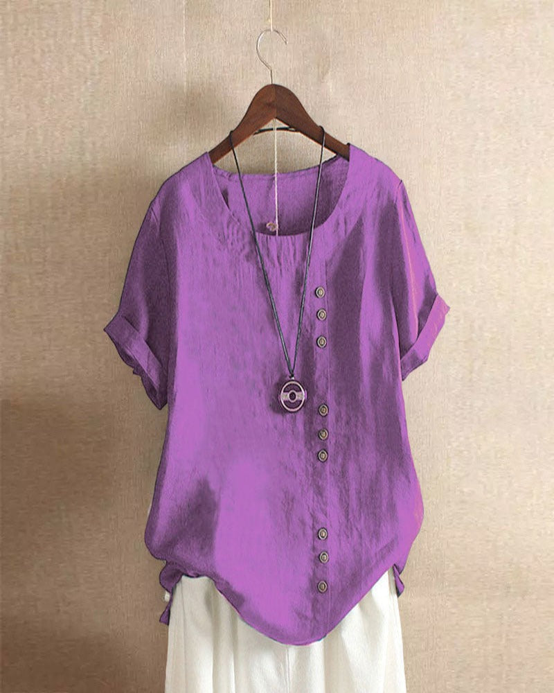 Bertilla | Everyday Short Sleeve Fit Blouse