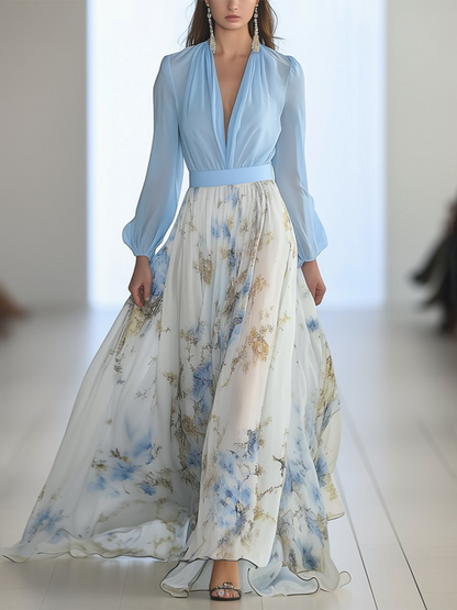 Natalina | Feminine Vibrant Maxi Finish Dress