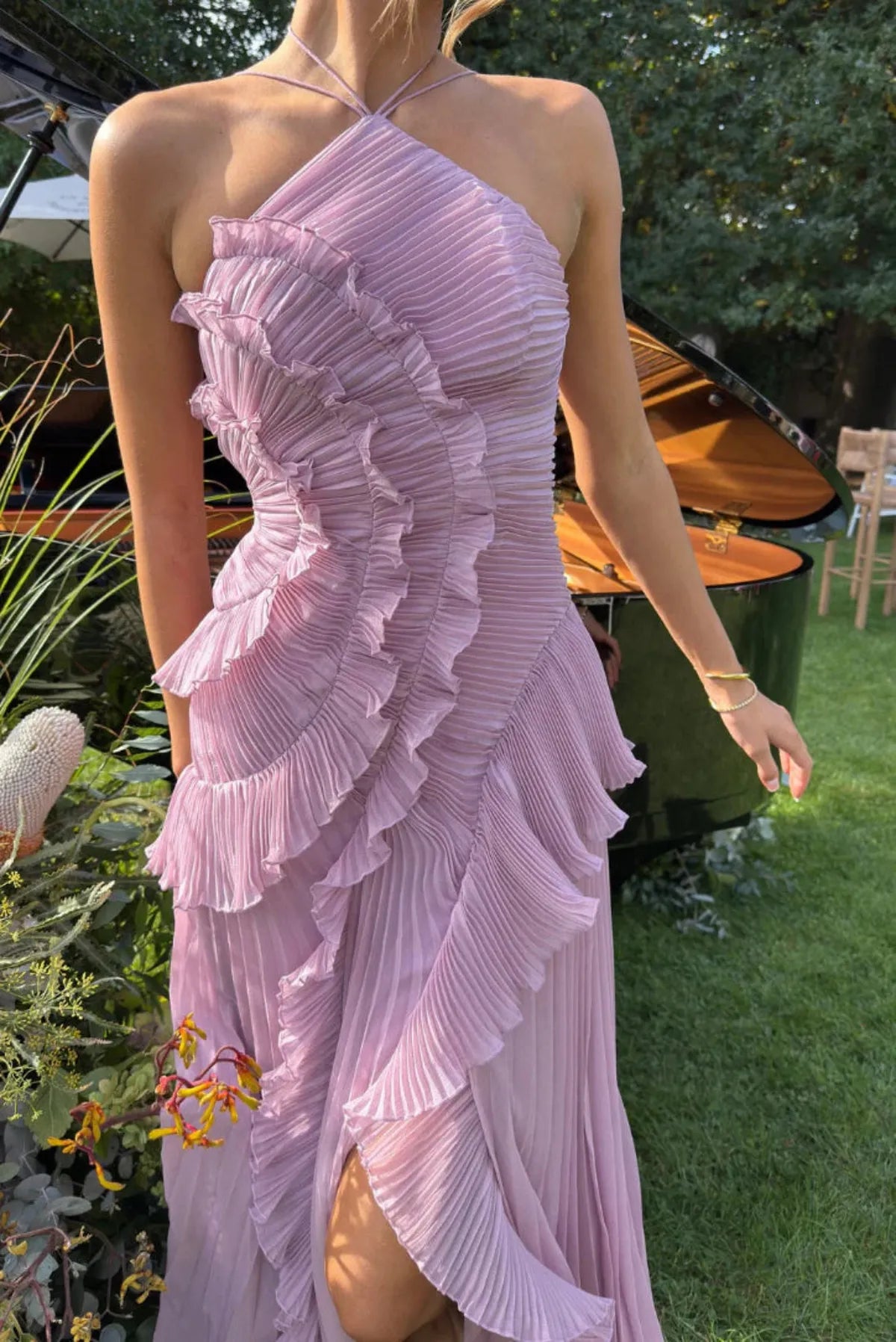 Tanya | After-Five Pleated Summer Drape Dress