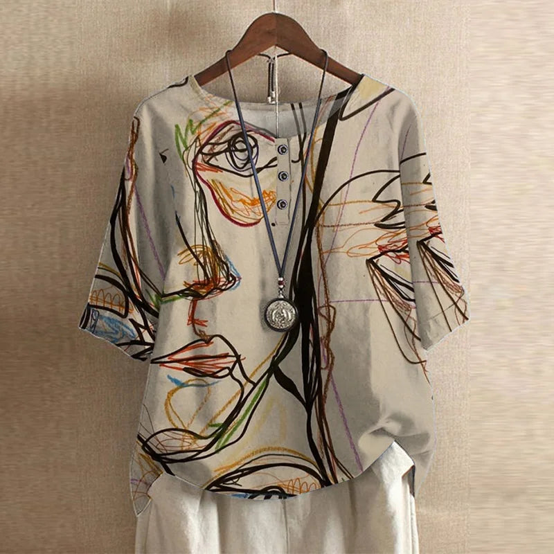 Silvana | Office-Ready Breathable Floral Design Blouse