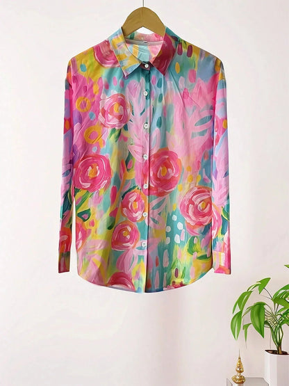 Lisette | Warm-Weather Colorful playful Drape Blouse