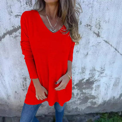 Anita | Errand-Day Oversized V-Neck Style Top