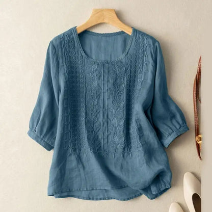 Sonia(TM) | Wardrobe-Staple Floral Embroidered Style Blouse