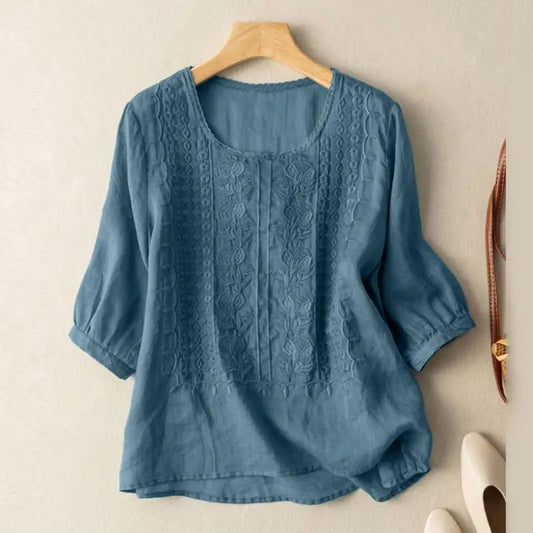 Sonia(TM) | Wardrobe-Staple Floral Embroidered Style Blouse