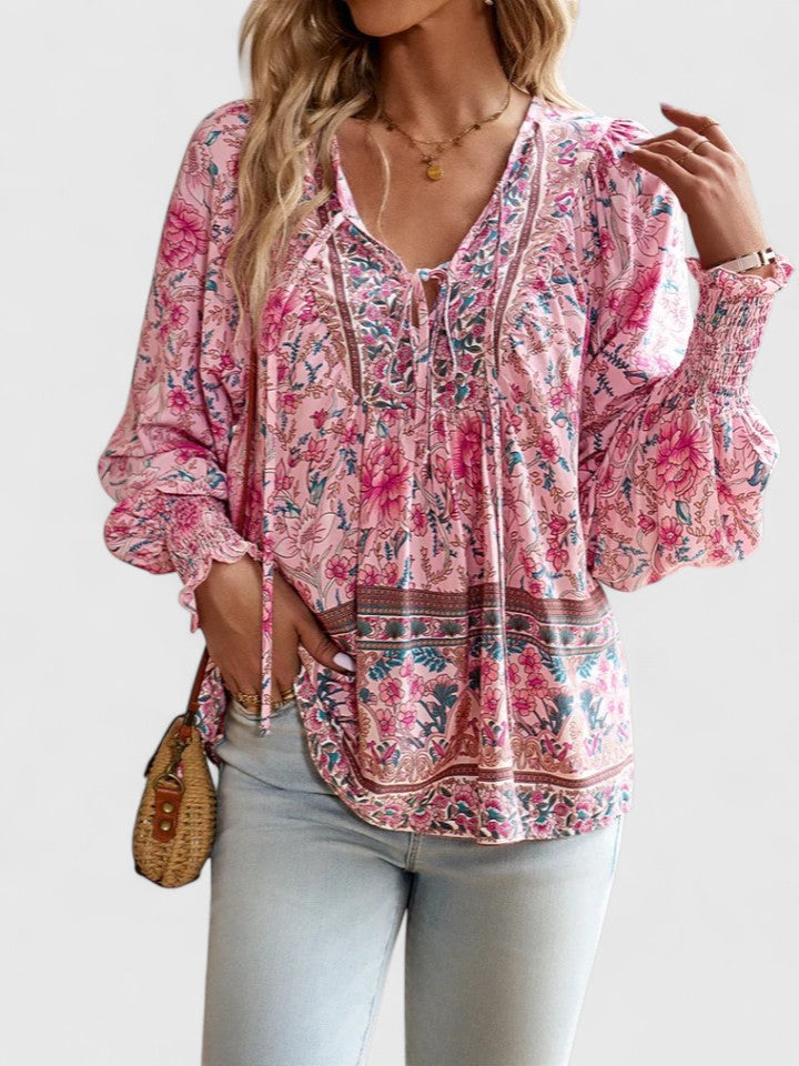 Ardina | Office-Ready Boho Floral Ease Top