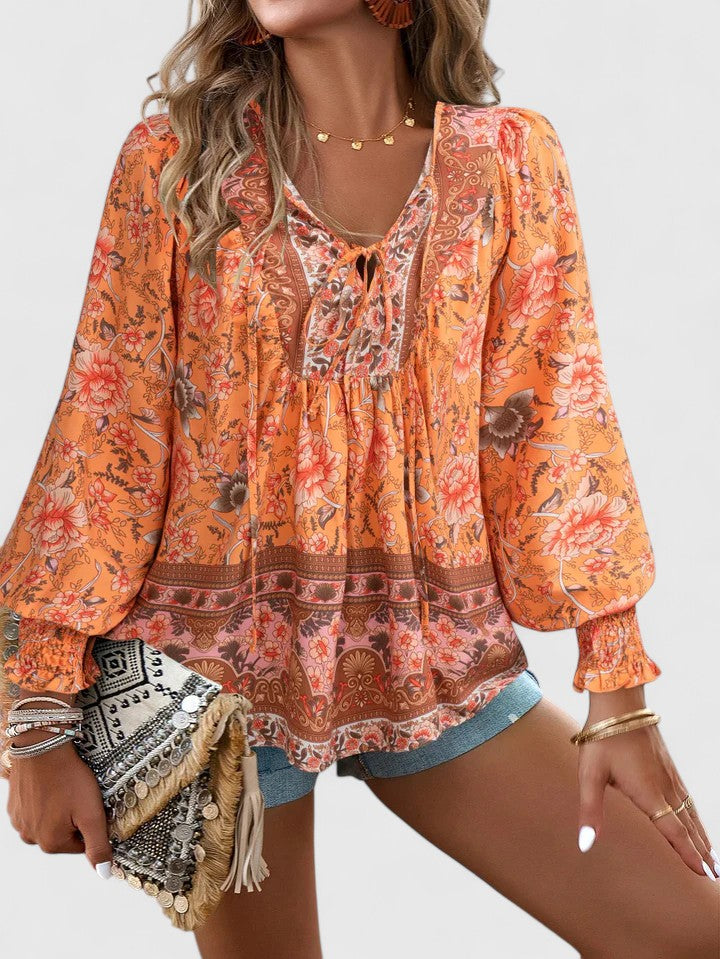 Ardina | Office-Ready Boho Floral Ease Top