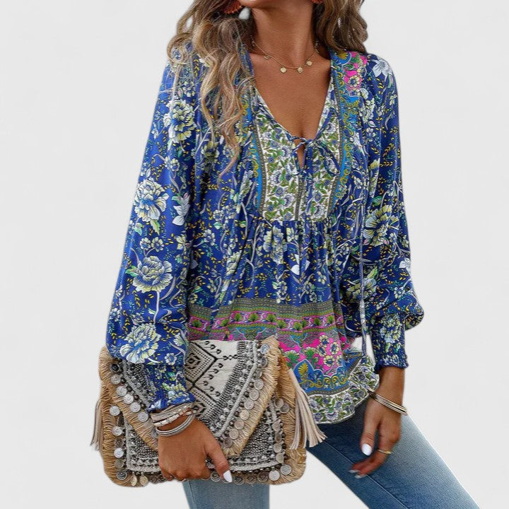 Ardina | Office-Ready Boho Floral Ease Top