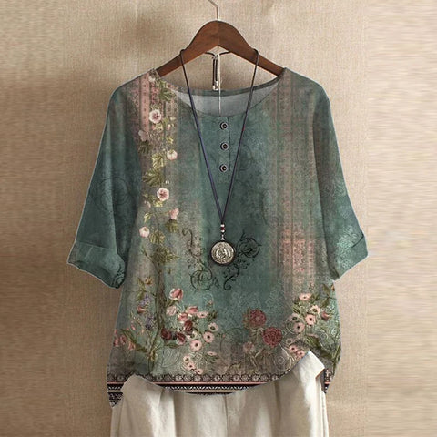 Silvana | Office-Ready Breathable Floral Design Blouse