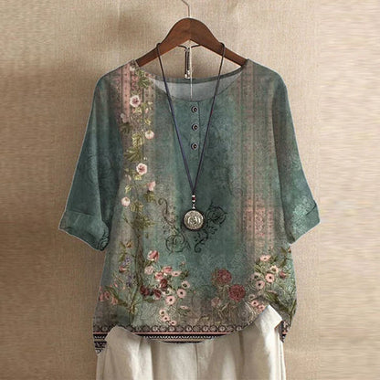 Silvana | Office-Ready Breathable Floral Design Blouse