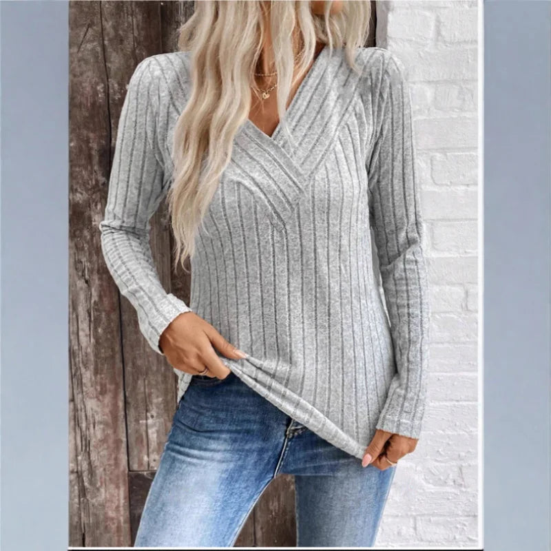 Asoria | Layering Striped Knit Coziness Sweater