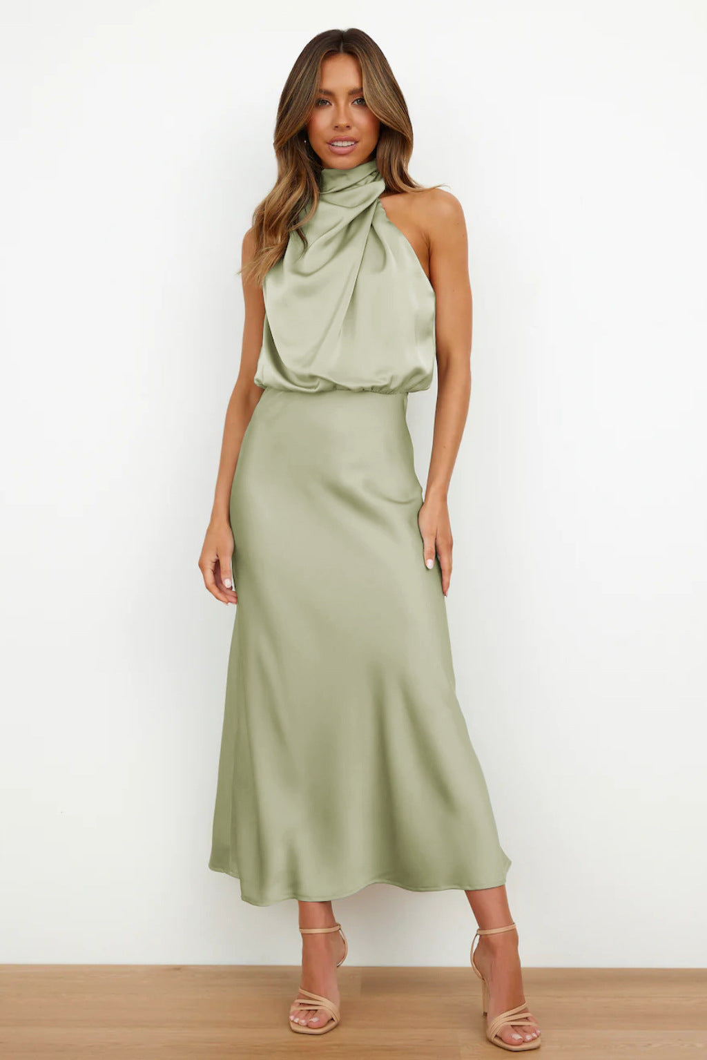 Bibiana | Brunch Halterneck Evening Silhouette Dress