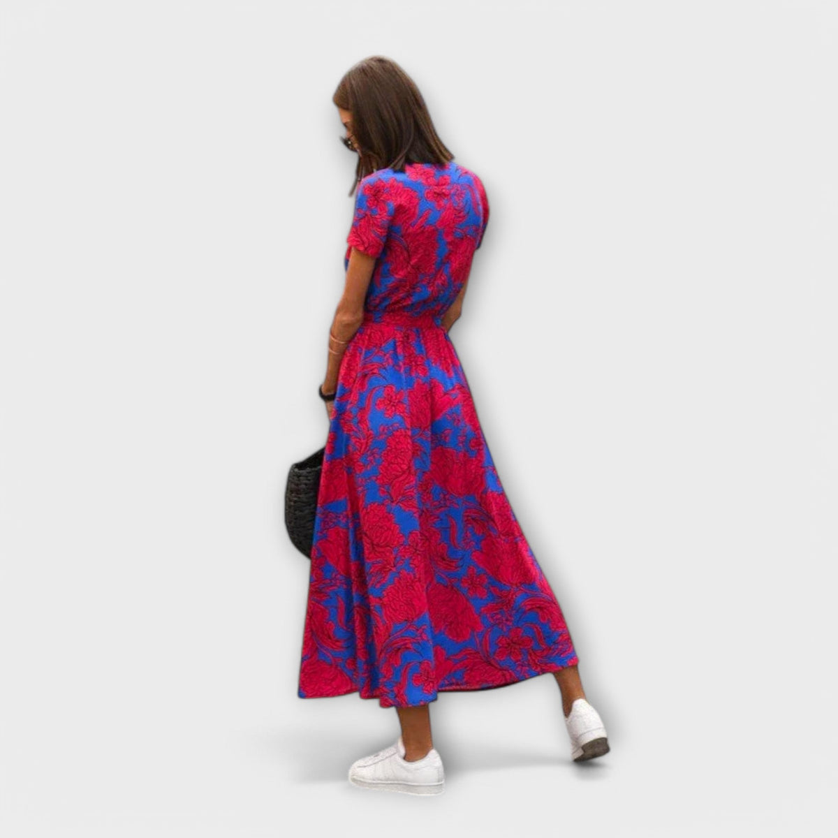 Renee | Coastal Belted Maxi Design Dress