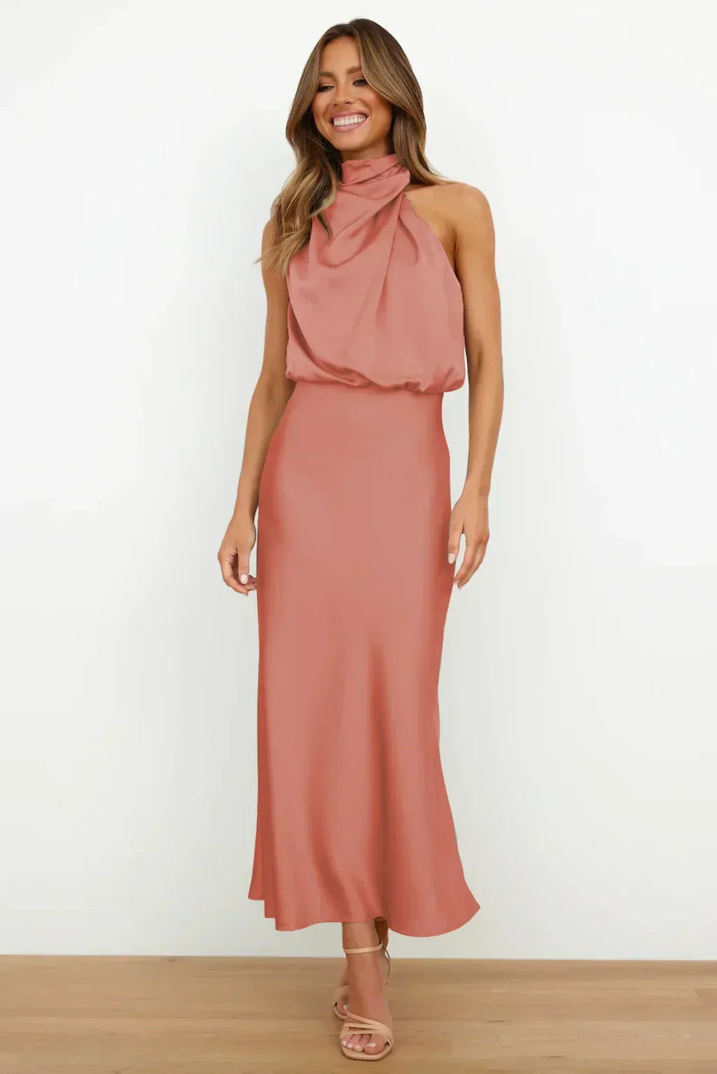 Bibiana | Brunch Halterneck Evening Silhouette Dress