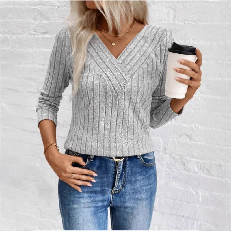 Asoria | Layering Striped Knit Coziness Sweater