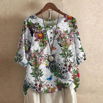 Silvana | Office-Ready Breathable Floral Design Blouse