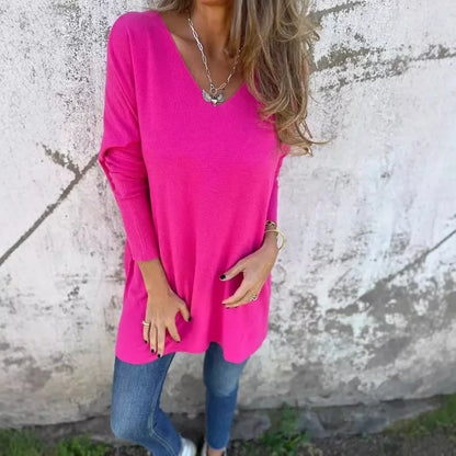 Anita | Errand-Day Oversized V-Neck Style Top