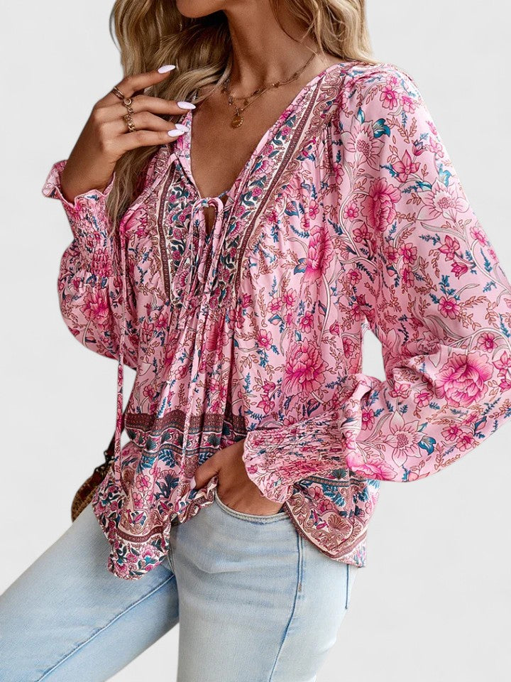 Ardina | Office-Ready Boho Floral Ease Top