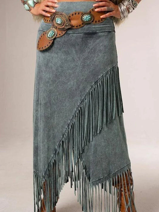 Sheeva | Bohemian Fringe Detailing Skirt