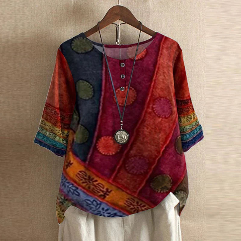 Silvana | Office-Ready Breathable Floral Design Blouse