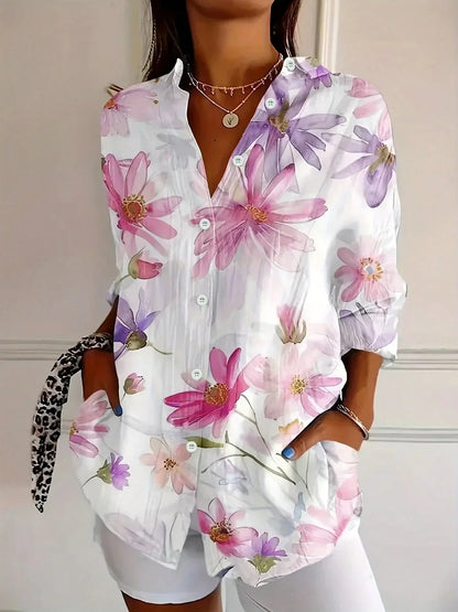 Lisette | Warm-Weather Colorful playful Drape Blouse