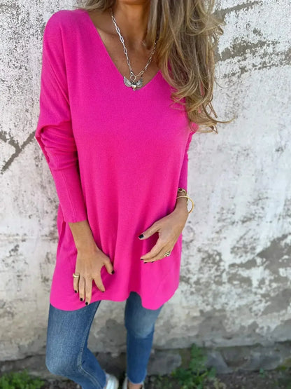 Anita | Errand-Day Oversized V-Neck Style Top