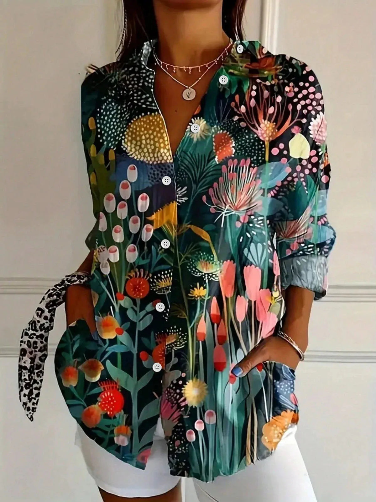 Lisette | Warm-Weather Colorful playful Drape Blouse