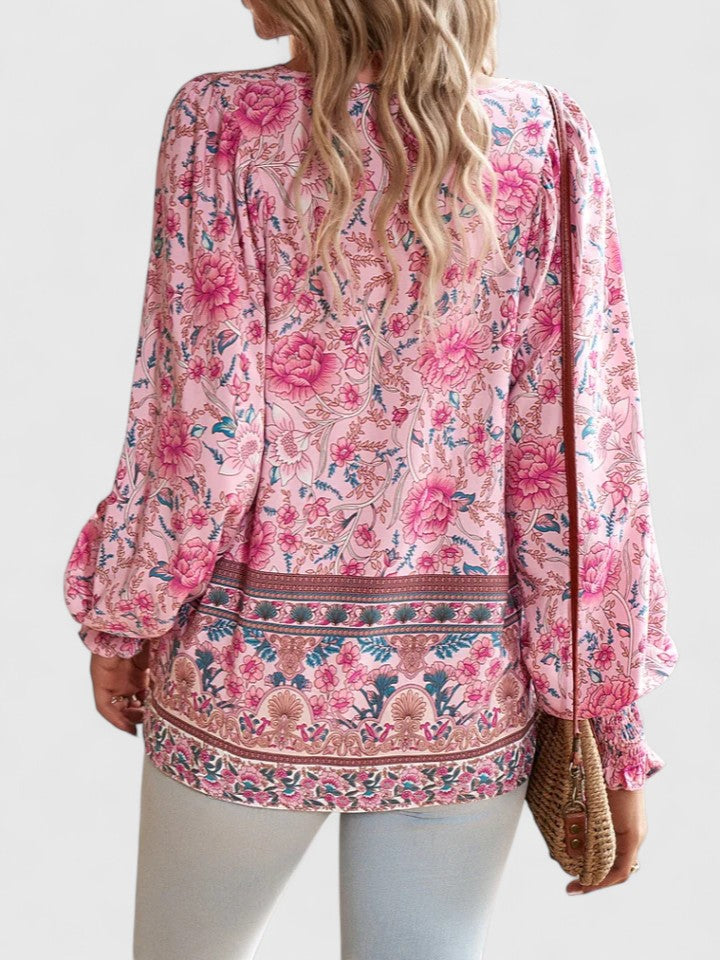 Ardina | Office-Ready Boho Floral Ease Top