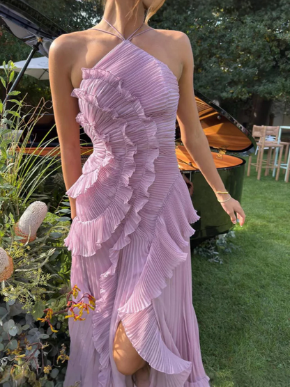 Bonagiunta | Getaway Halterneck Pleated Piece Dress
