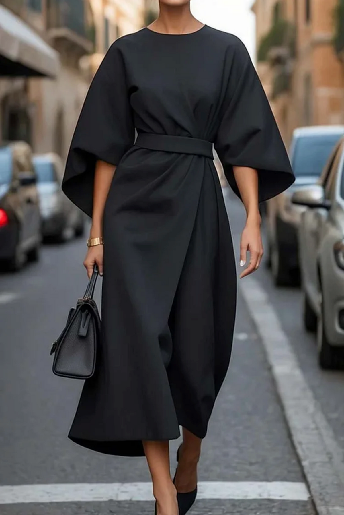 Emerenziana | Date-Night Lantern Sleeve Sensibility Dress