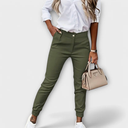 Palma | Airy Work Stretch Silhouette Pants