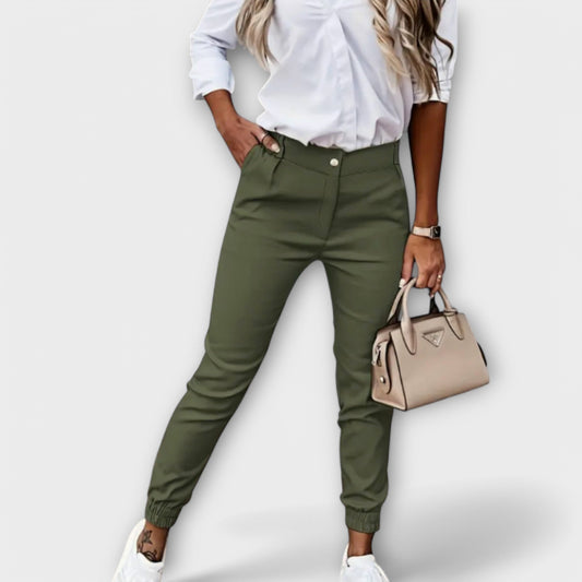 Palma | Airy Work Stretch Silhouette Pants