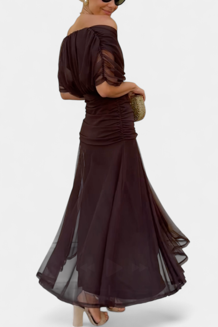 Bogdana | City Off-Shoulder Ruched Piece Dress