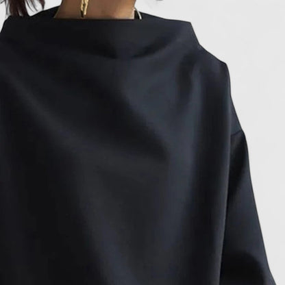 Amata | Everyday High-Neck Lightweight Drape Top