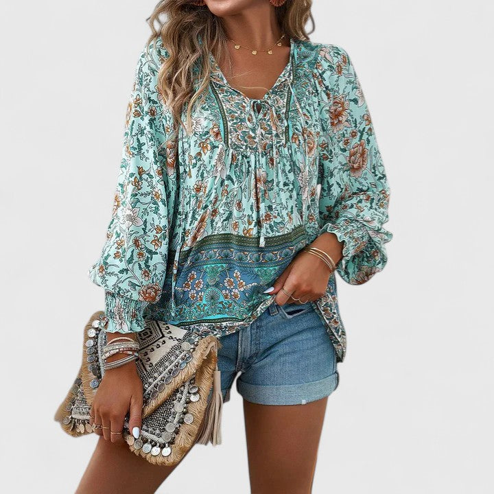 Ardina | Office-Ready Boho Floral Ease Top