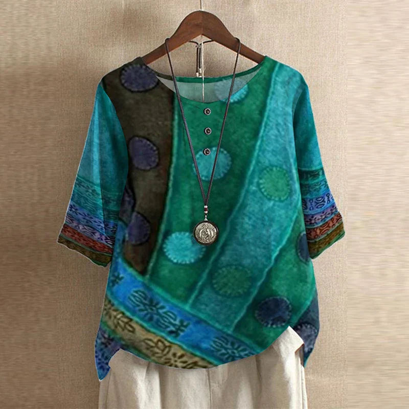 Silvana | Office-Ready Breathable Floral Design Blouse