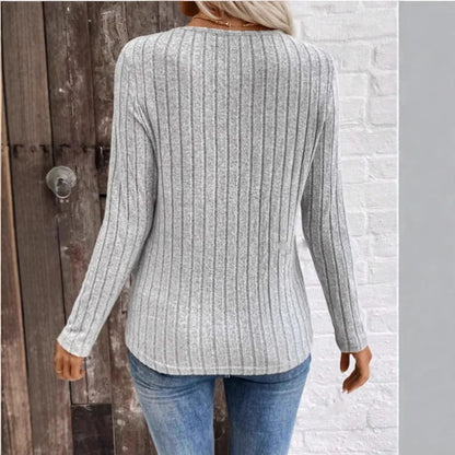 Asoria | Layering Striped Knit Coziness Sweater