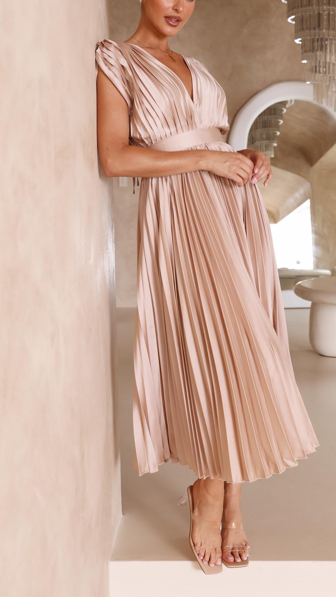 Presley | Weekend Pleated High-Waist Finish Dress