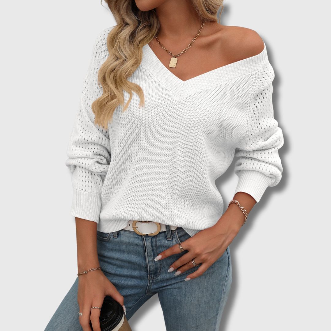 Aspina | Fireside Breathable V-Neck Coziness Sweater