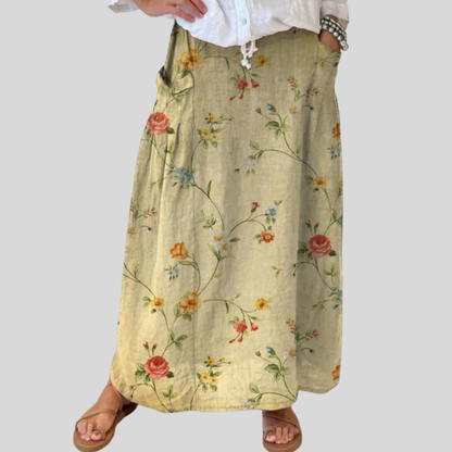 Mella | Retro Floral Art Skirt