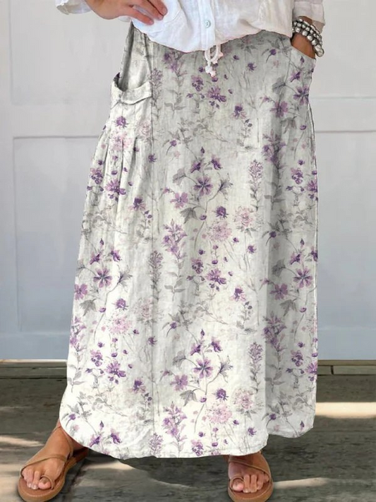 Eloisa | Vintage Floral Art Skirt