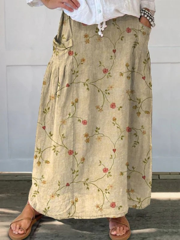 Shane | Retro Floral Art Skirt