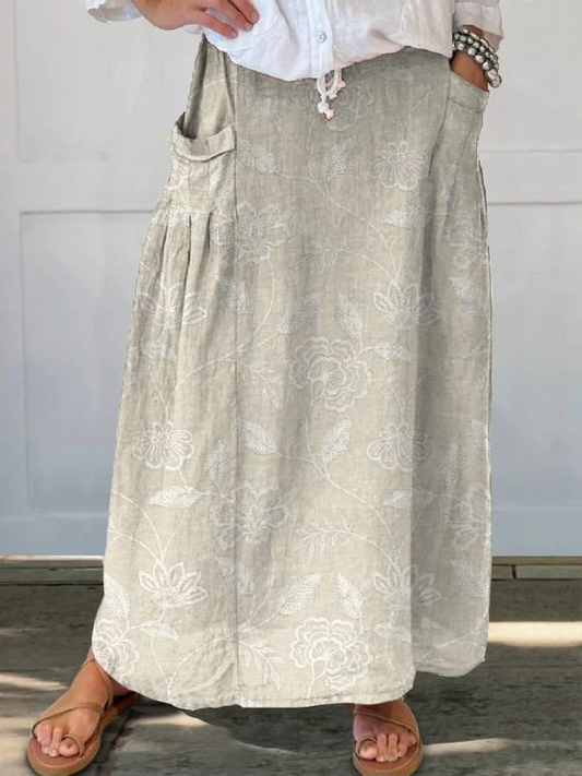 Dally | Vintage Floral Art Skirt