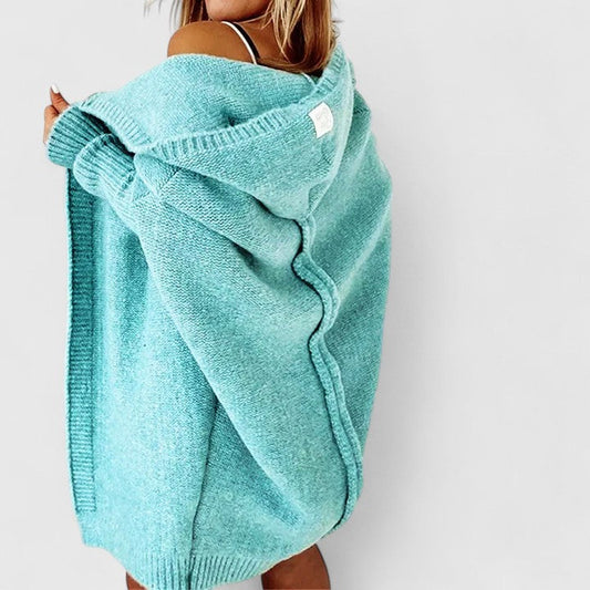 Lina | Cold-Weather Hooded Oversized Softness Cardigan