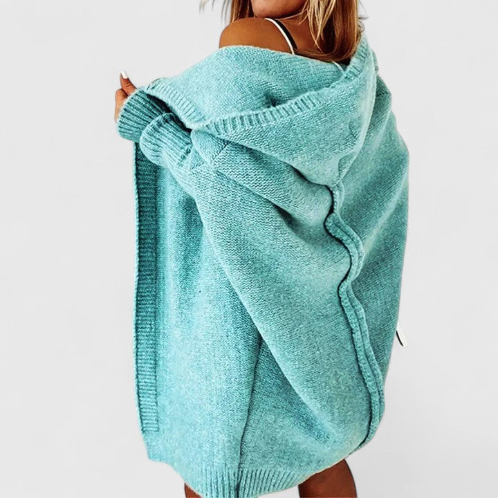 Lina | Cold-Weather Hooded Oversized Softness Cardigan