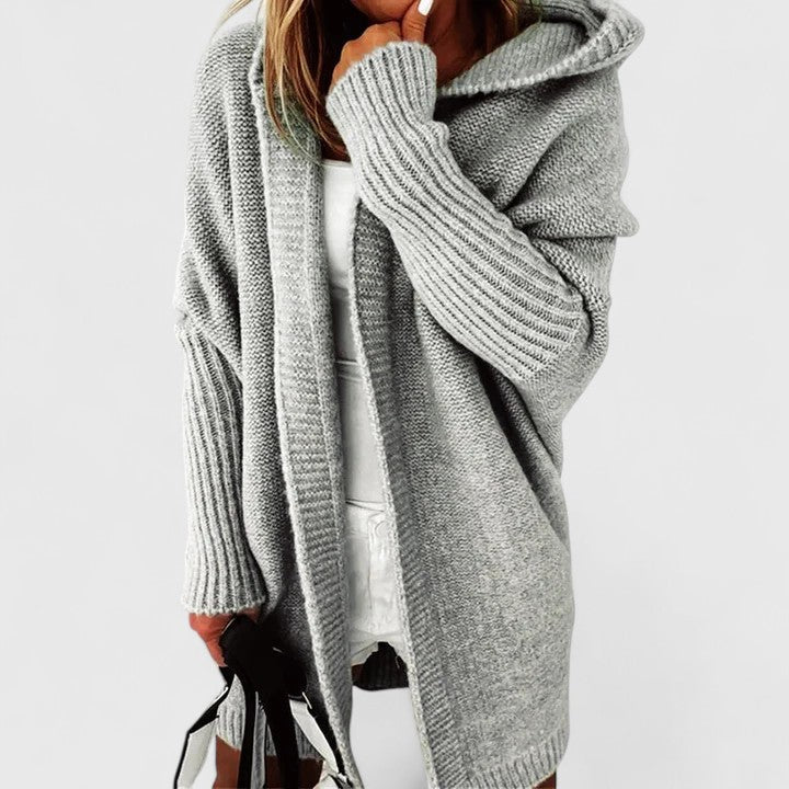 Lina | Cold-Weather Hooded Oversized Softness Cardigan