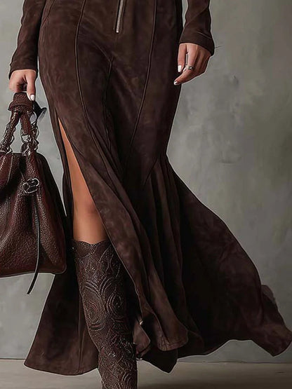 Catalina | Date-Night Belted Maxi Fit Dress