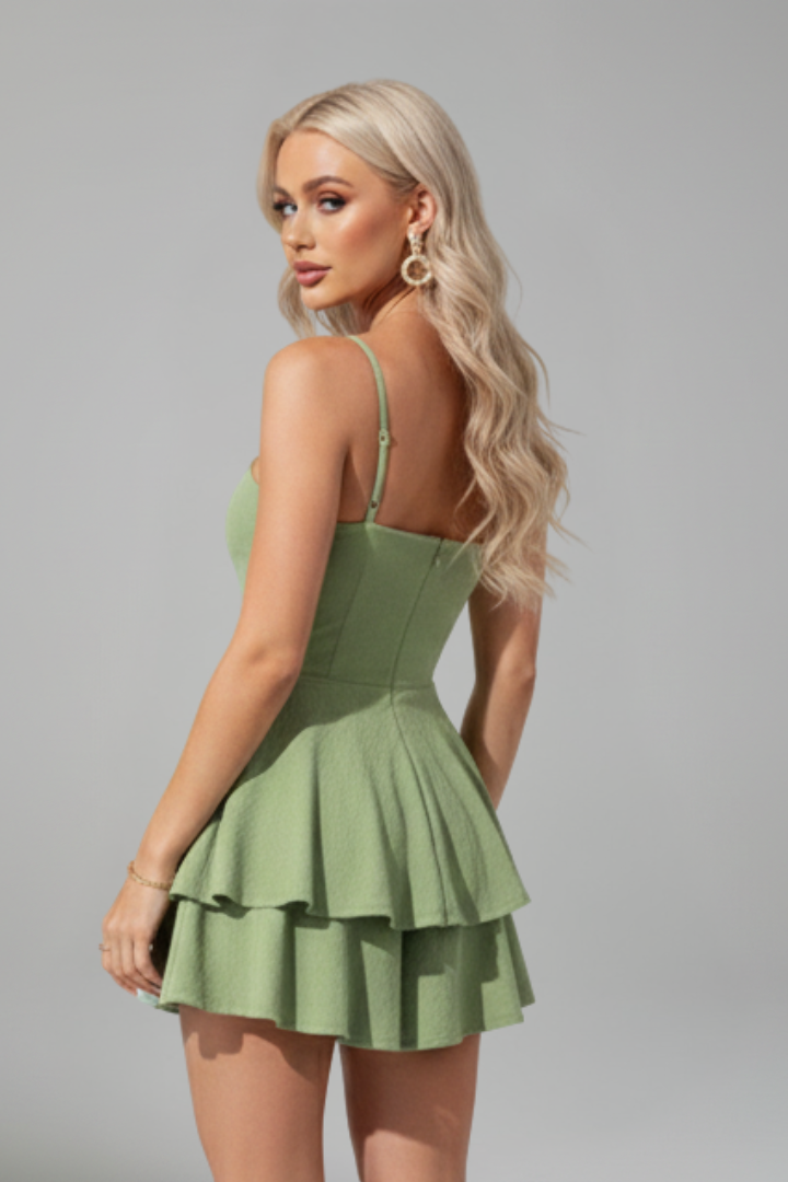 Elara | Coastal Spaghetti Strap Piece Dress